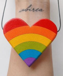 Colier Inima Curcubeu LGBTQ